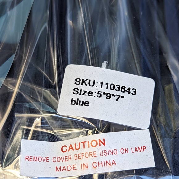 New Blue Lamp Shade 5"x9"x7" - Picture 5 of 5